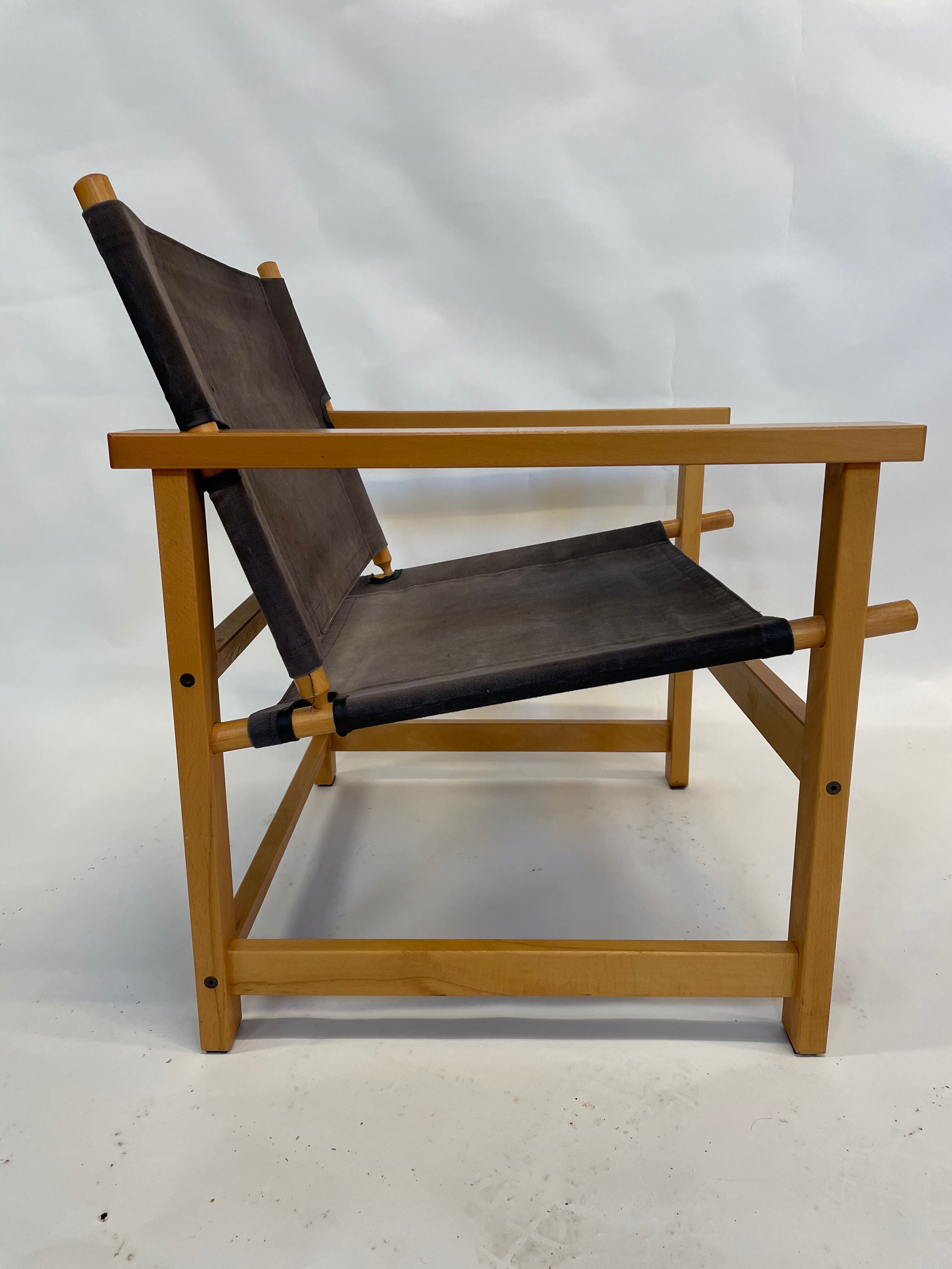 Vintage Safari Chair 1980s Hyllinge Møbler Denmark