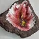 Empty pocket in vintage enamelled lava stone, 20 cm