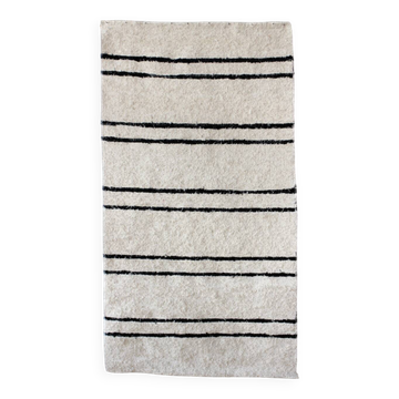 Tapis artisanal - 65 x 120 cm - Tissé main coton recyclé