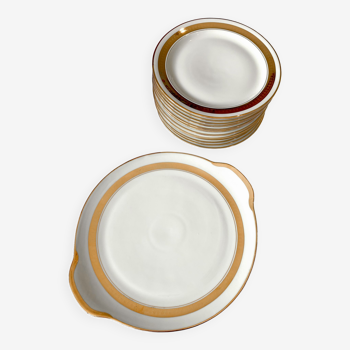 CG Limoges porcelain dessert service