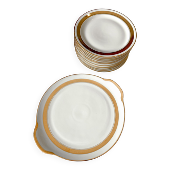 Dessert service C.G Limoges porcelain