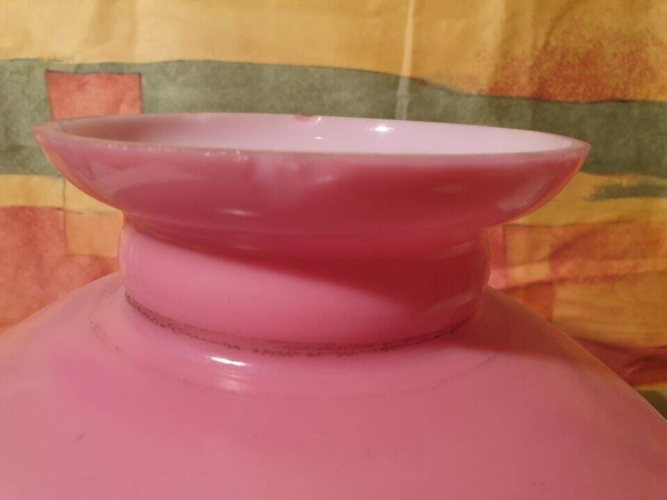 Large pink opaline lampshade