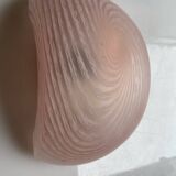 Lot de 3 appliques en verre de Murano rose des années 1970