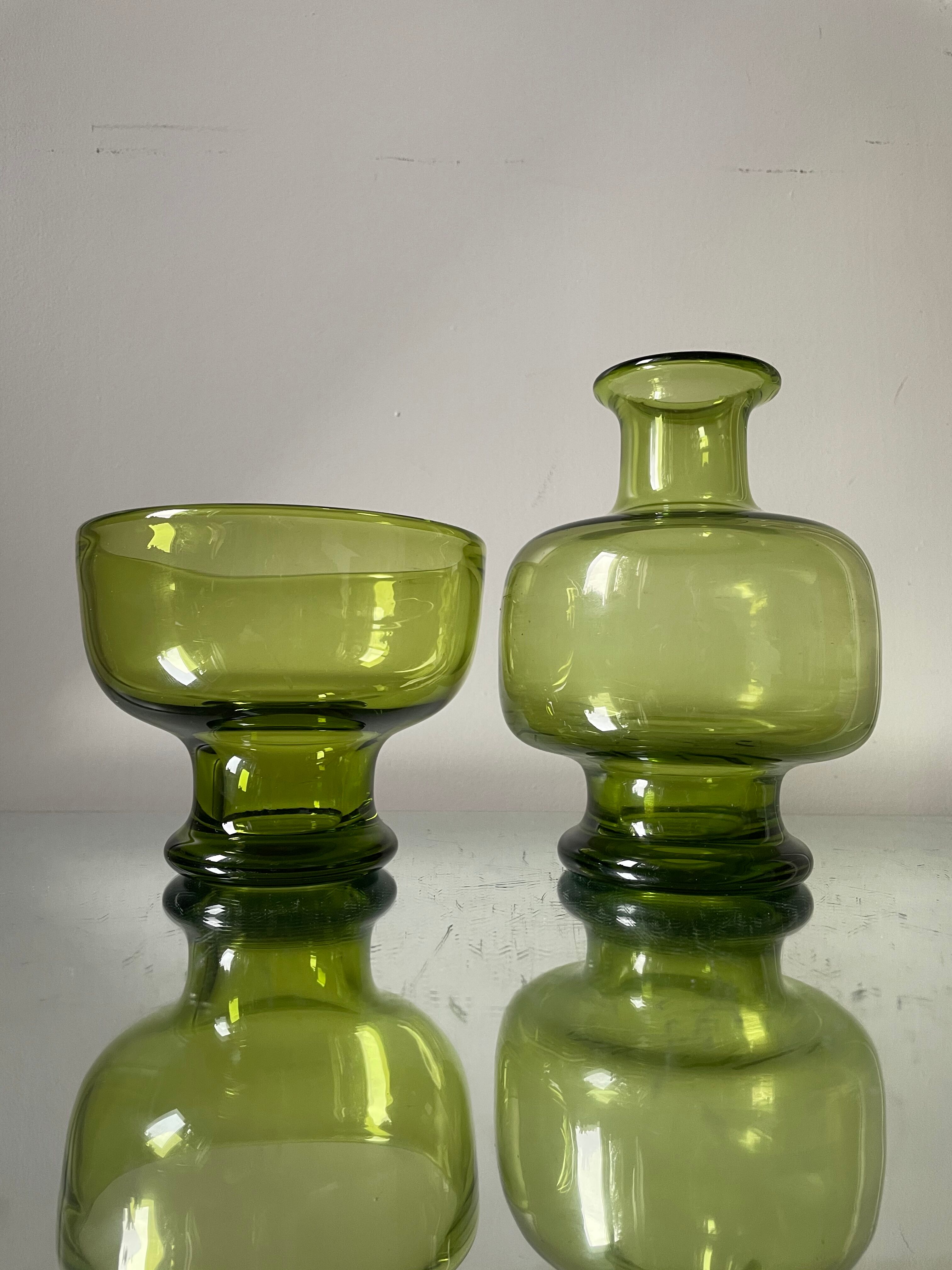 Pair of 1960’s danish glass by Per Lutken