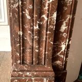 Louis XVI Style Fireplace In Speckled Red Marble 20th Century