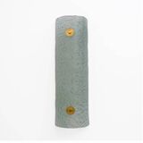 Pair of Modern Italian Murano Glass Green Water and Brass Wall Sconces