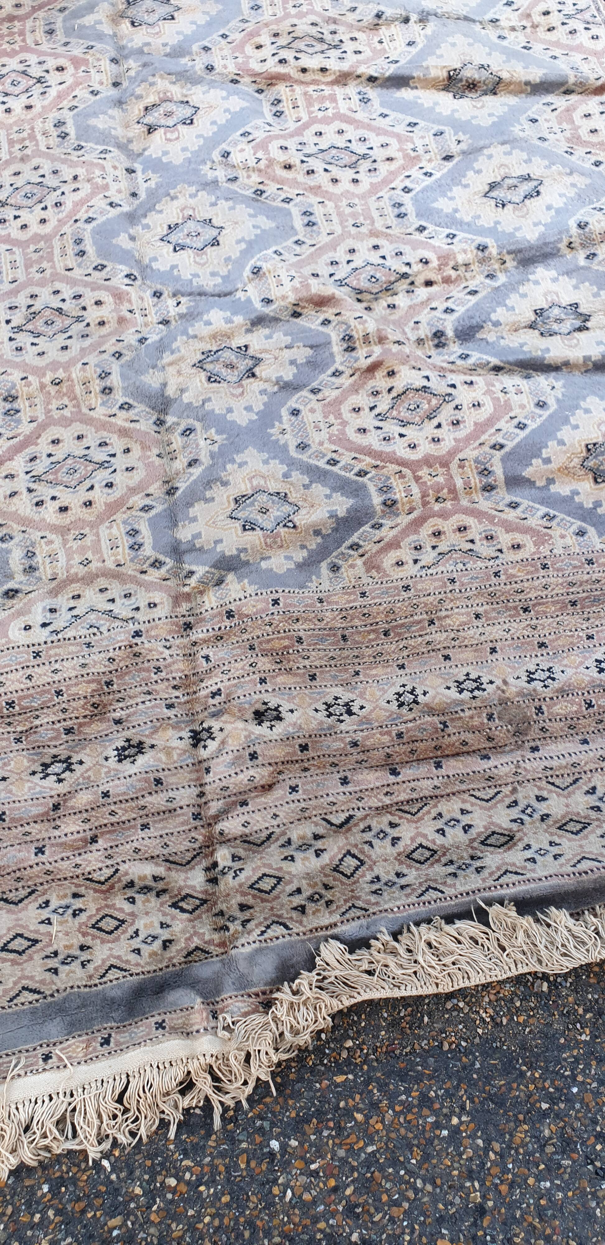 Oriental silk wool rug