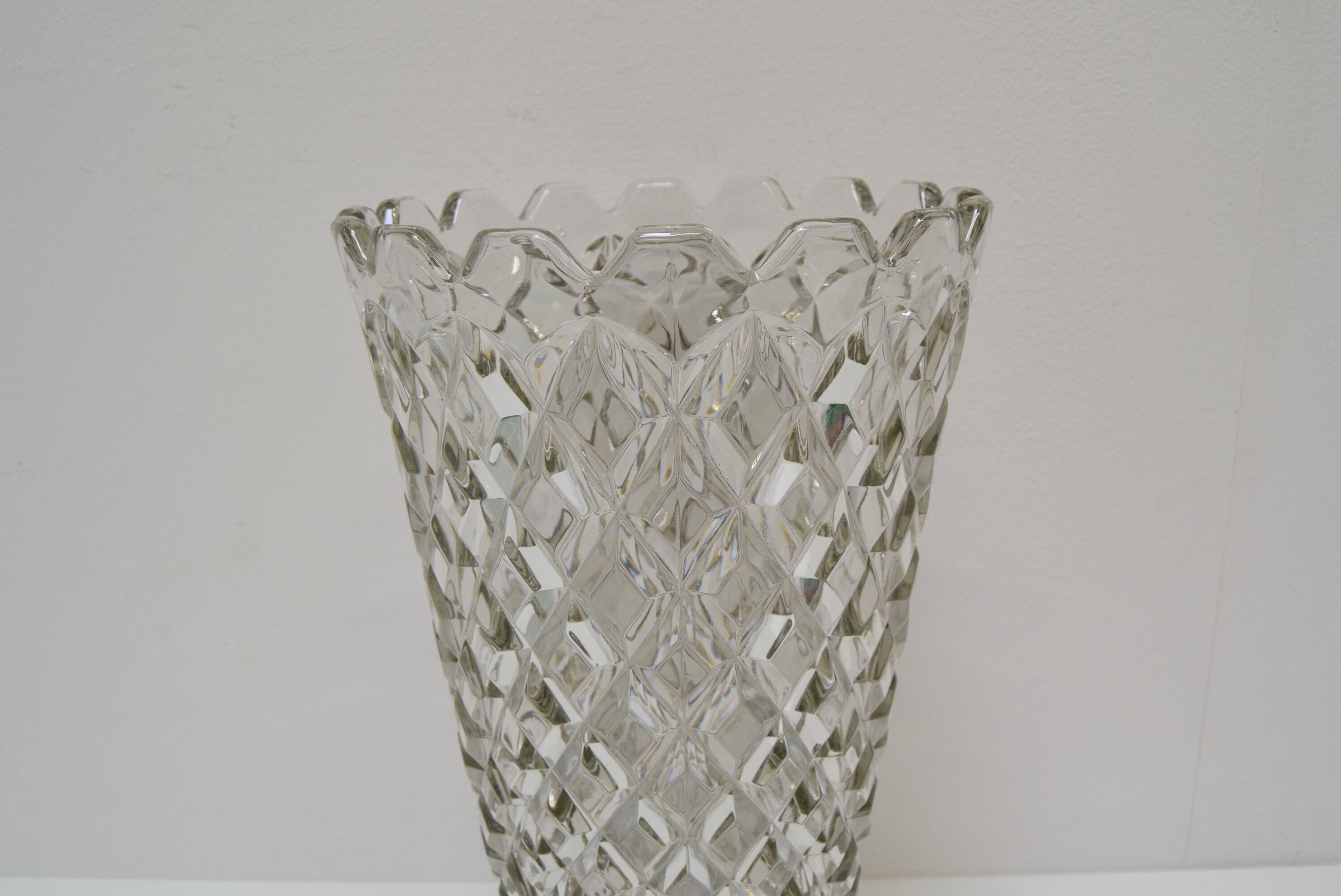 Mid-century Glass Vase,by Glasswork Novy Bor,1960's.