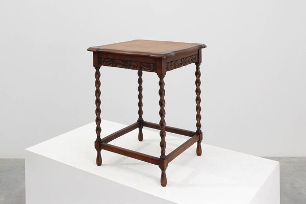 Table d'appoint ancienne en chêne français, vers 1900