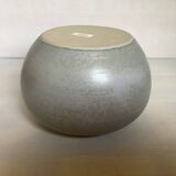 Grey blue ceramic round vase