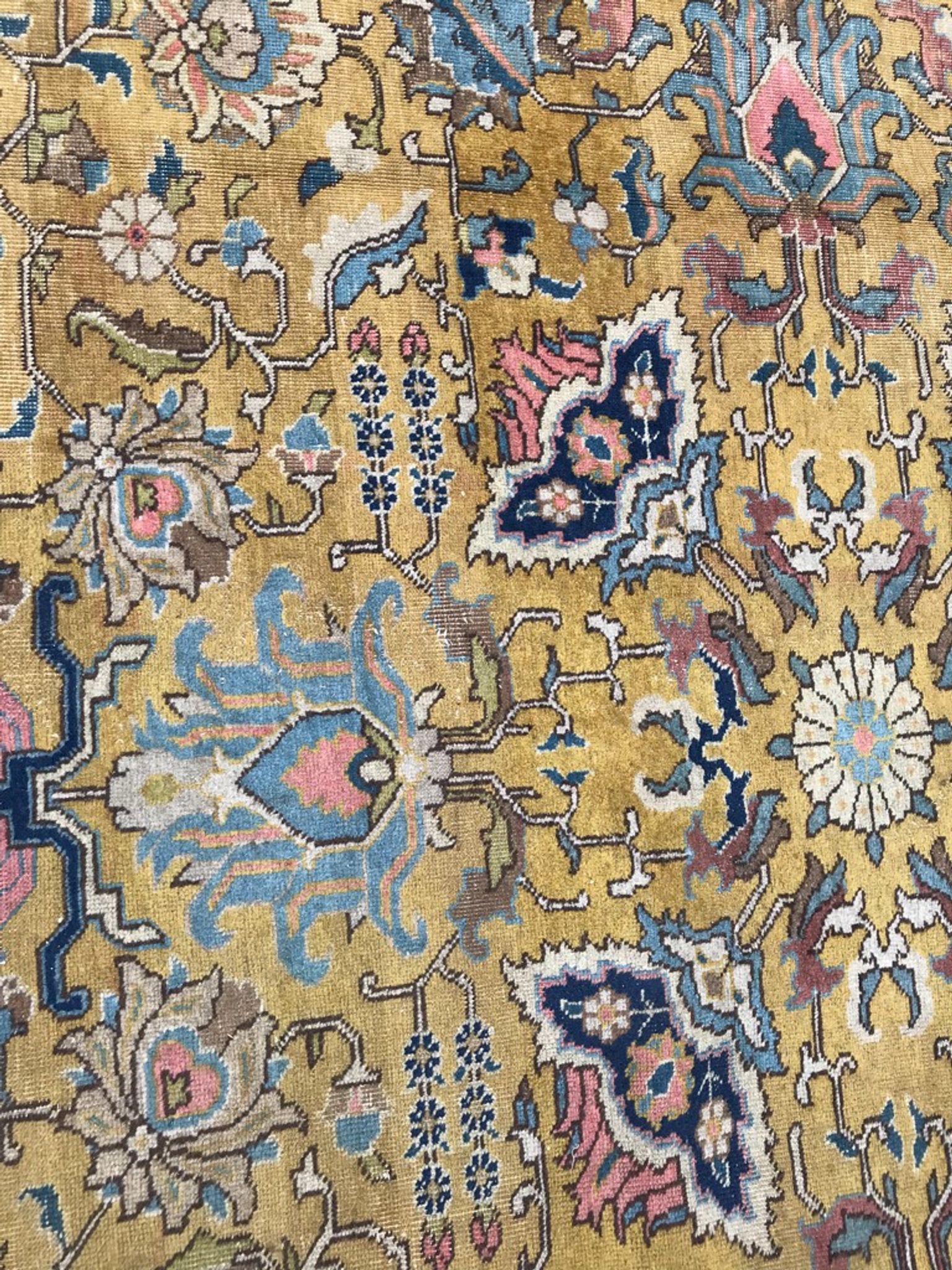 Persian old rug Persian Tabriz handmade 284x360cm