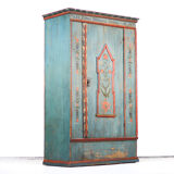 Rustic Farmhouse Folk Art Painted Bridal Wardrobe 1811