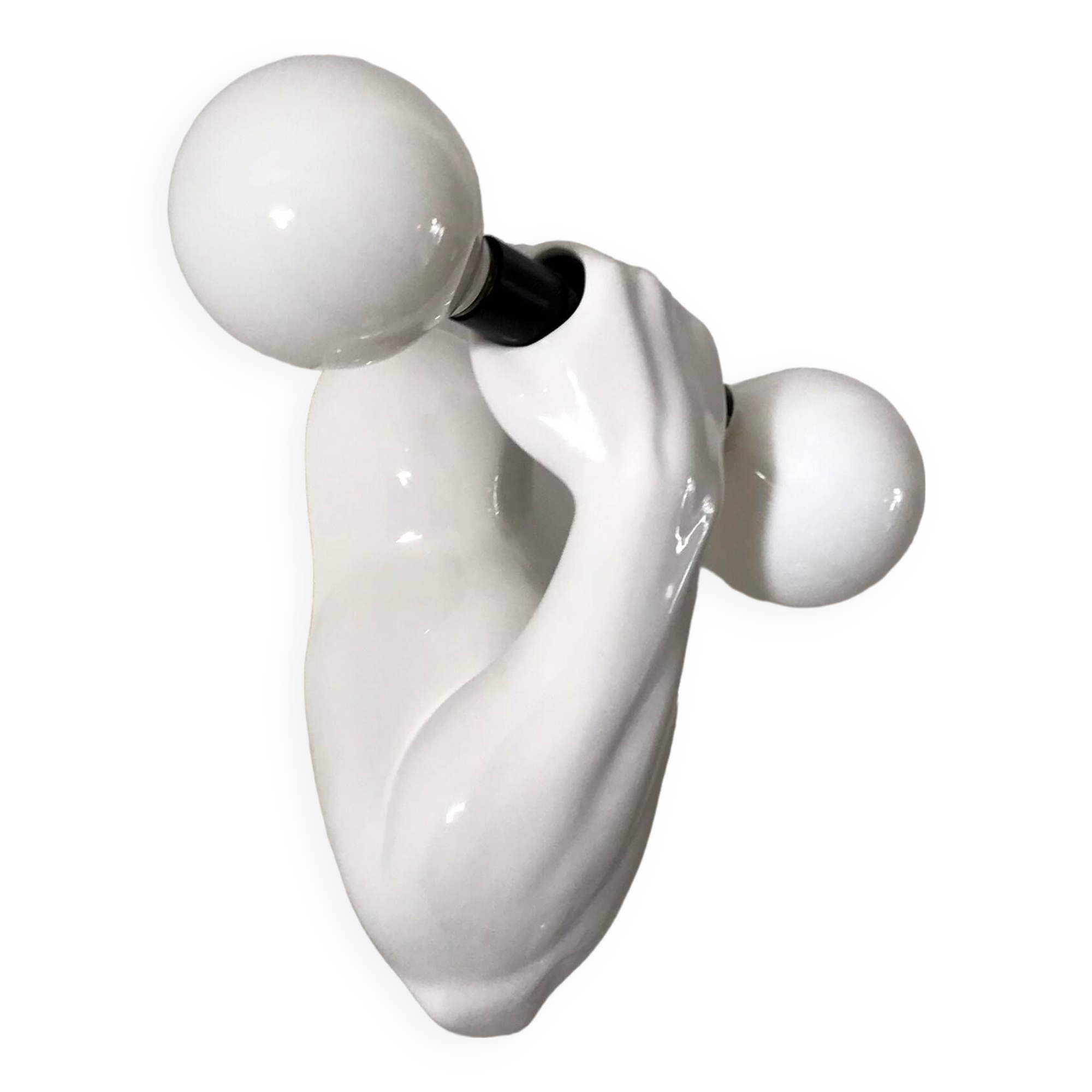 Vintage ceramic wall lamp by JC Peiré 70s