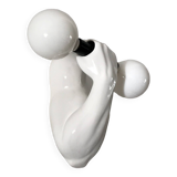 Vintage ceramic wall lamp by JC Peiré 70s