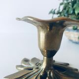 Brass holly bougeoir