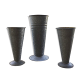 Série 3 vases fleuristes zinc