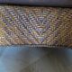Woven rattan armchair and exotic wood in colonial style, 1980s.