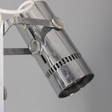 Vintage 70s metal floor lamp with two lights Italian design