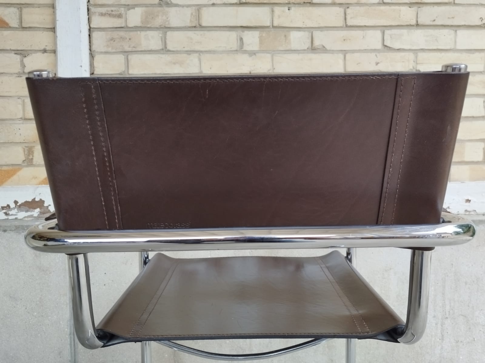 Chaise mg5 cuir marron Matteo Grassi