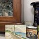 Watercolor seaside landscape recto/verso