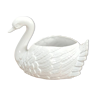 vintage porcelain flower pot in the shape of a swan
