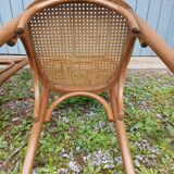 3 chaises de bistrot anciennes avec cannage