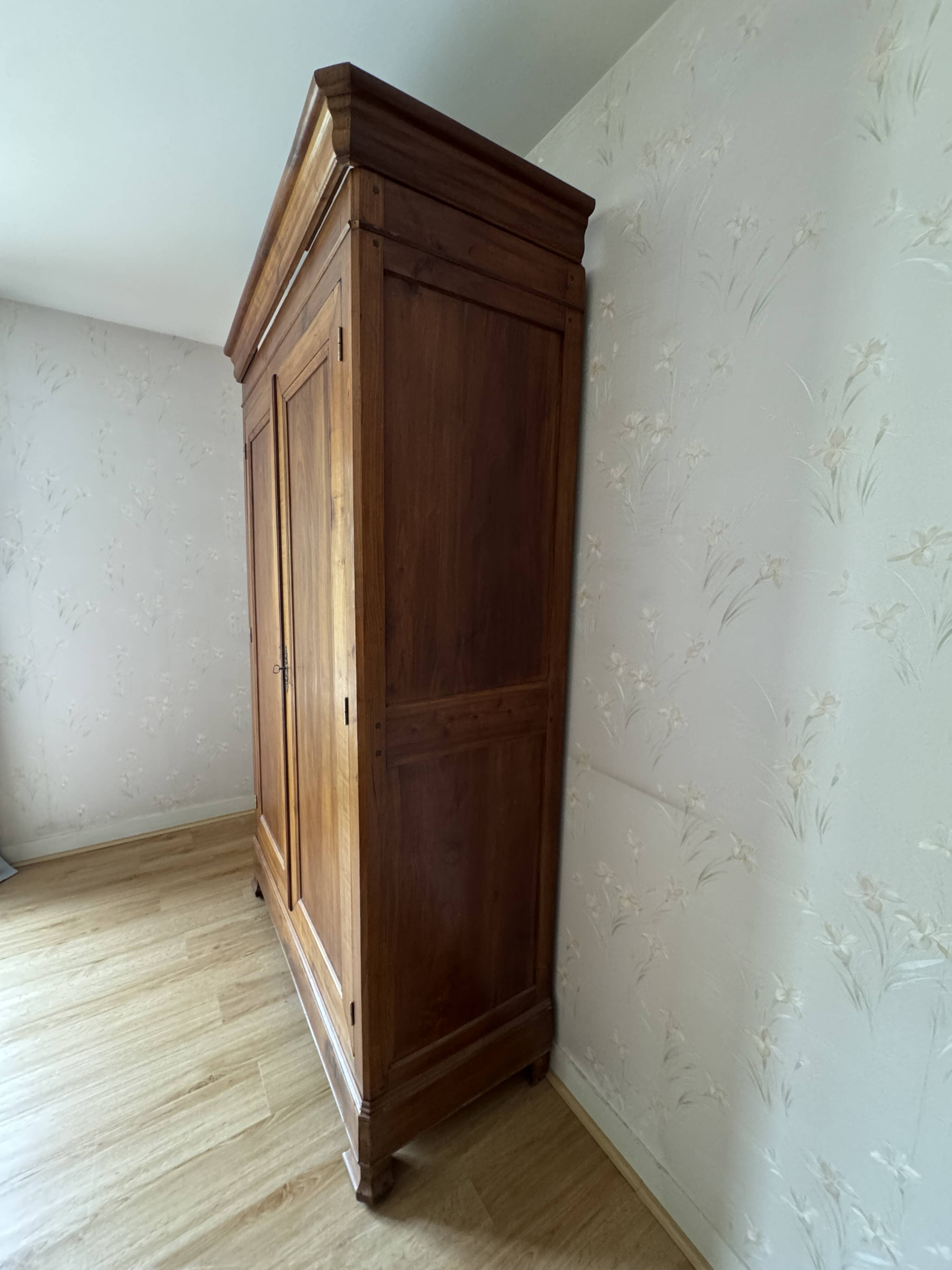 Large Louis Philippe oak wardrobe H: 2m25