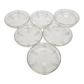 Vintage Art Deco dessert plates, 1930s, set of 6