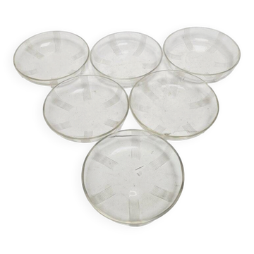 Vintage Art Deco dessert plates, 1930s, set of 6