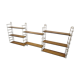 Etagère murale modulable en métal doré et bois