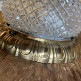 Vintage glass and brass ceiling lamp