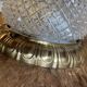 Vintage glass and brass ceiling lamp