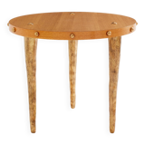 Oak and patinated bronze tripod pedestal table by Garouste & Bonetti 1987