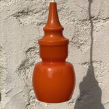 Vintage pendant lamp in orange opaline, 1970