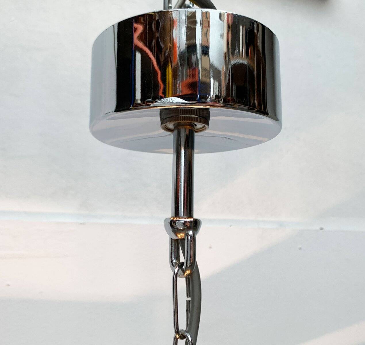 Geometric postmodern vintage pendant lamp, 1980s.