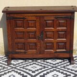 Shallow solid oak sideboard