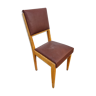 Chaise de 1940-50 skaï marron