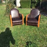 Pair of Art Deco club armchairs