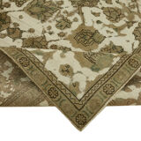Hand-Knotted Anatolian Antique 1970s 280 cm x 376 cm Beige Wool Carpet