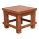 Old small Burmese teak workshop bedside table