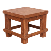 Table de chevet d'atelier en teck birman