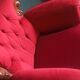 Wooden armchair carved baroque style in burgundy red velvet