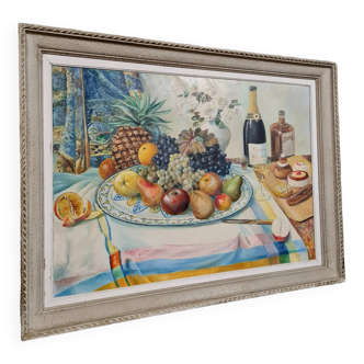 Georges Marcel RENARD (1899-1964): oil on canvas signed in the handle of a knife