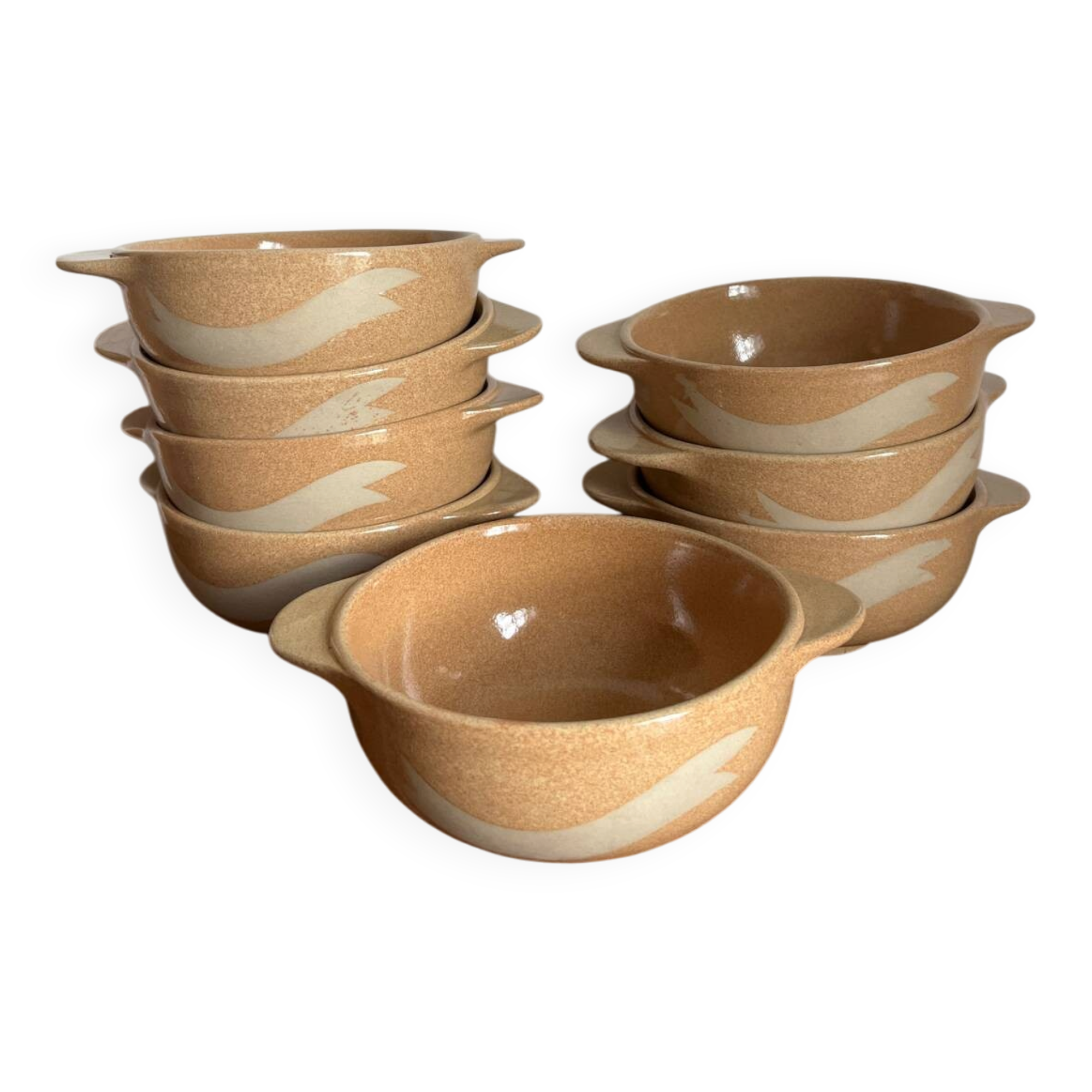 8 stoneware bowls