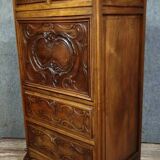 Antique walnut secretary – Louis XV style – Drop-down – 19th century
