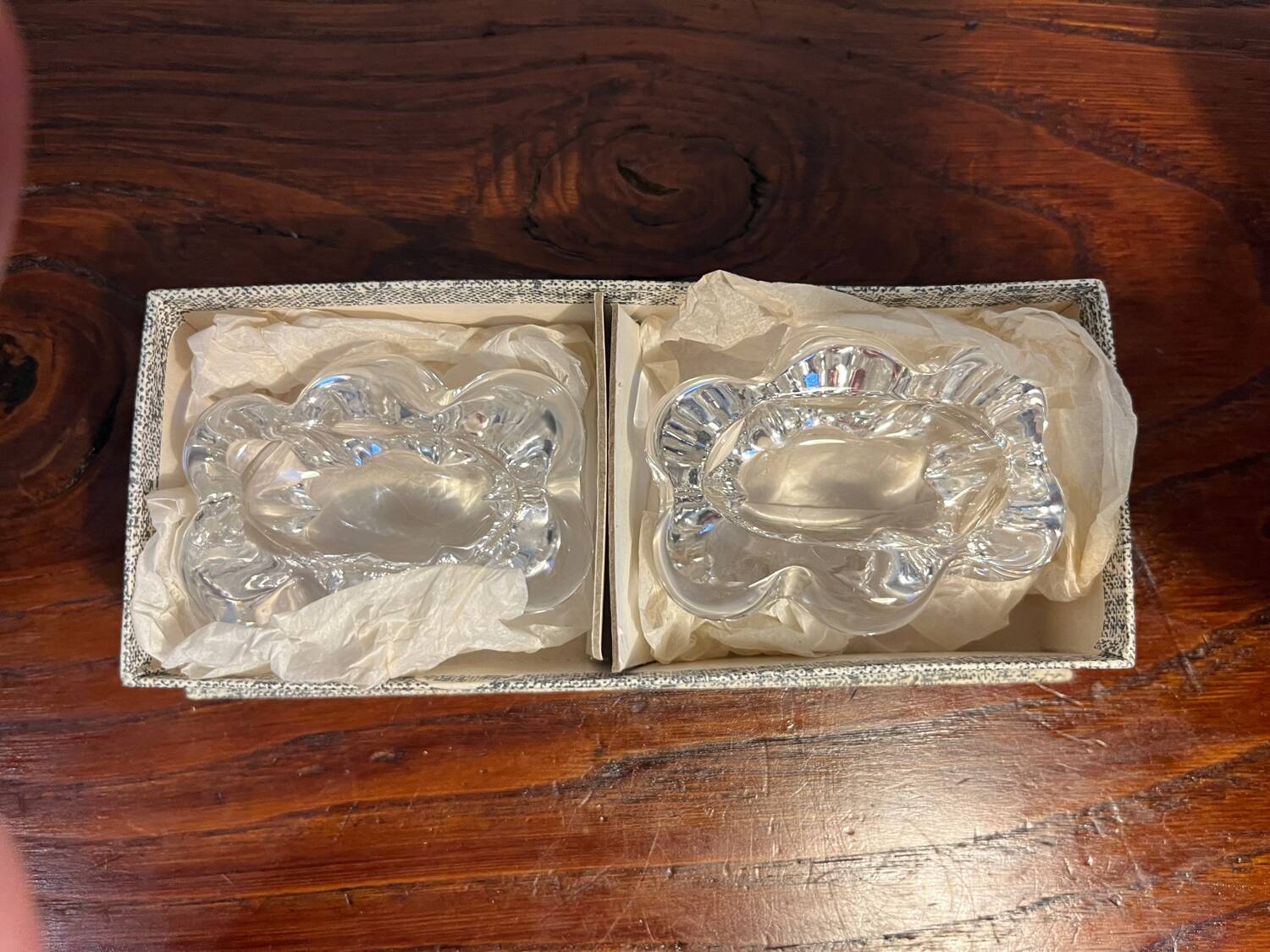 Daum France Crystal Salt and Pepper Shakers