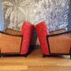 Pair of padded art deco armchairs