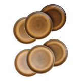 Lot de 6 assiettes à dessert Longchamp en grès