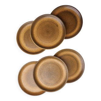 Set of 6 Longchamp stoneware dessert plates