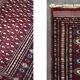Handwoven red Boukhara oriental rug, 1960s